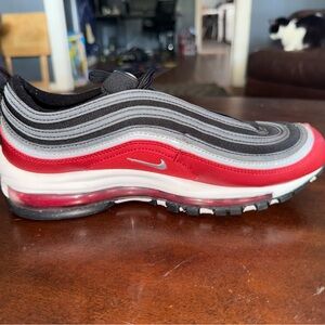 Nike Air Max 97 Red and Gray Sneakers